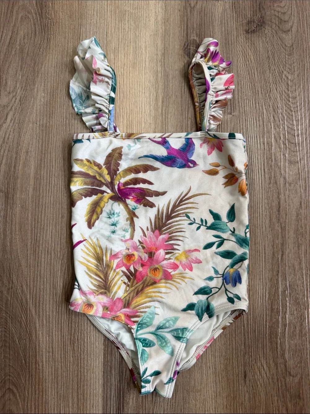 Zimmermann Girl's Tropicana Ruffle One-Piece Swimsuit Size 4